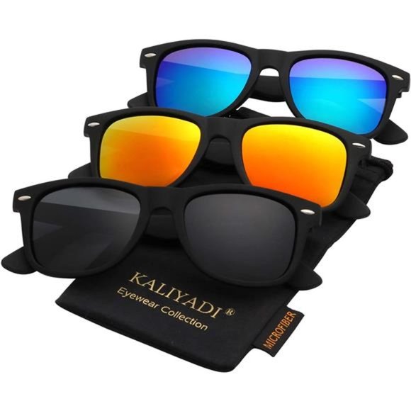 3 Pack Polarized Sunglasses Men Matte Sun glasses Mirror Lens UV Blocking - Picture 1 of 6